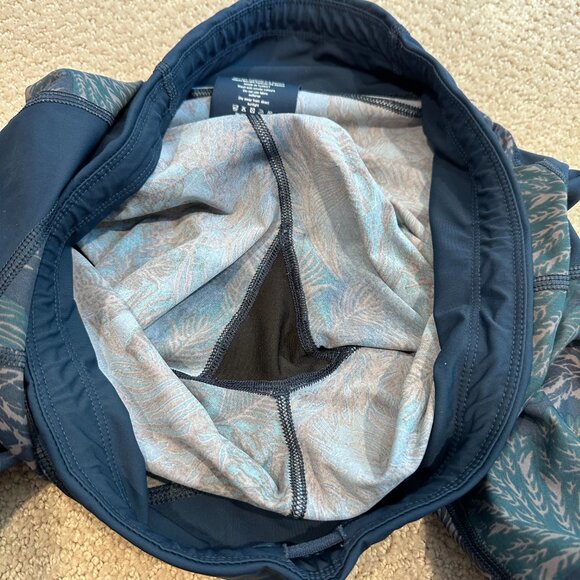 Sweaty Betty Leggings Running Tights Dark Green Botanical Print Active Gym XLP - Picture 9 of 13